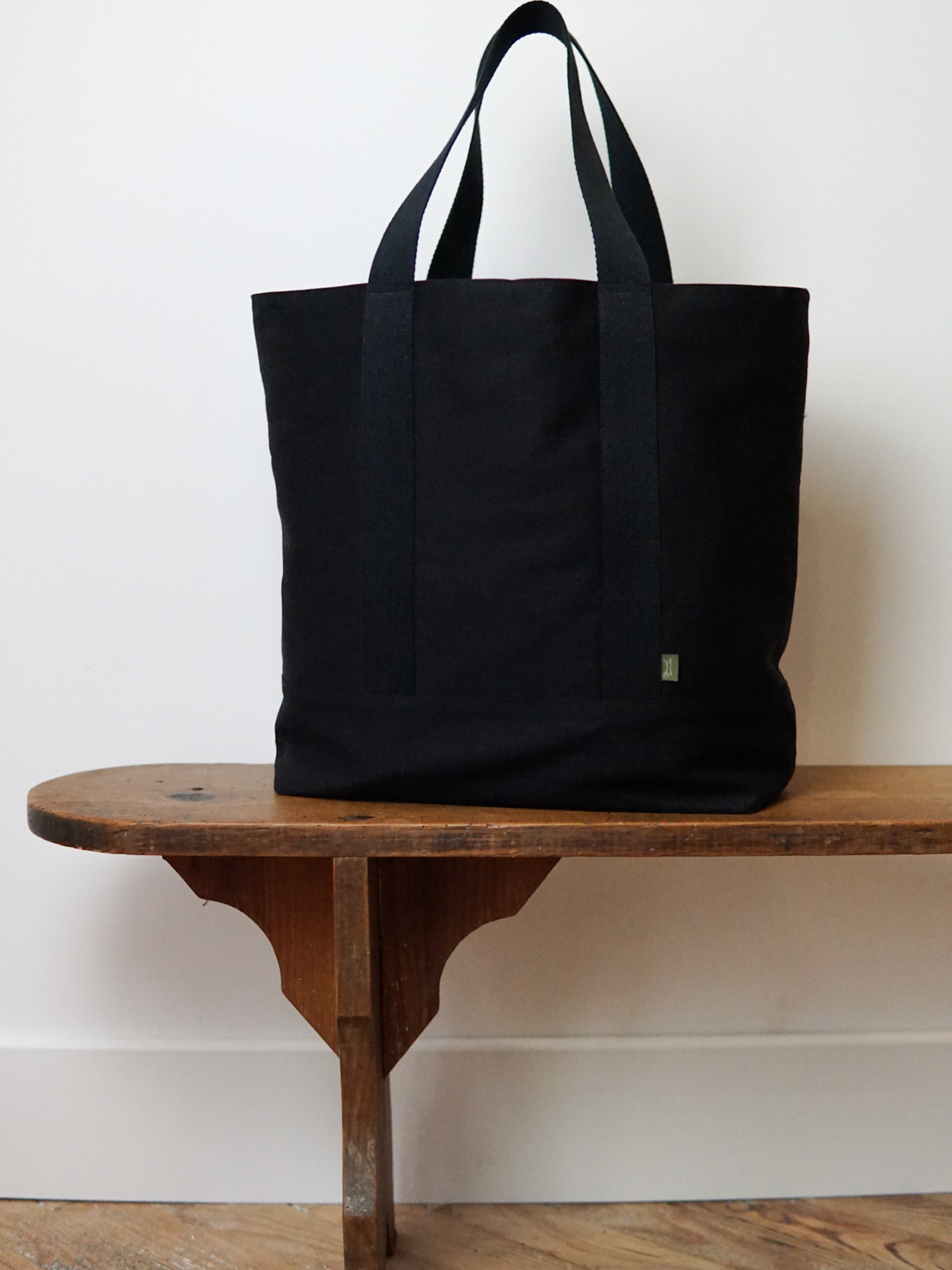 SAC CABAS EN DENIM NOIR