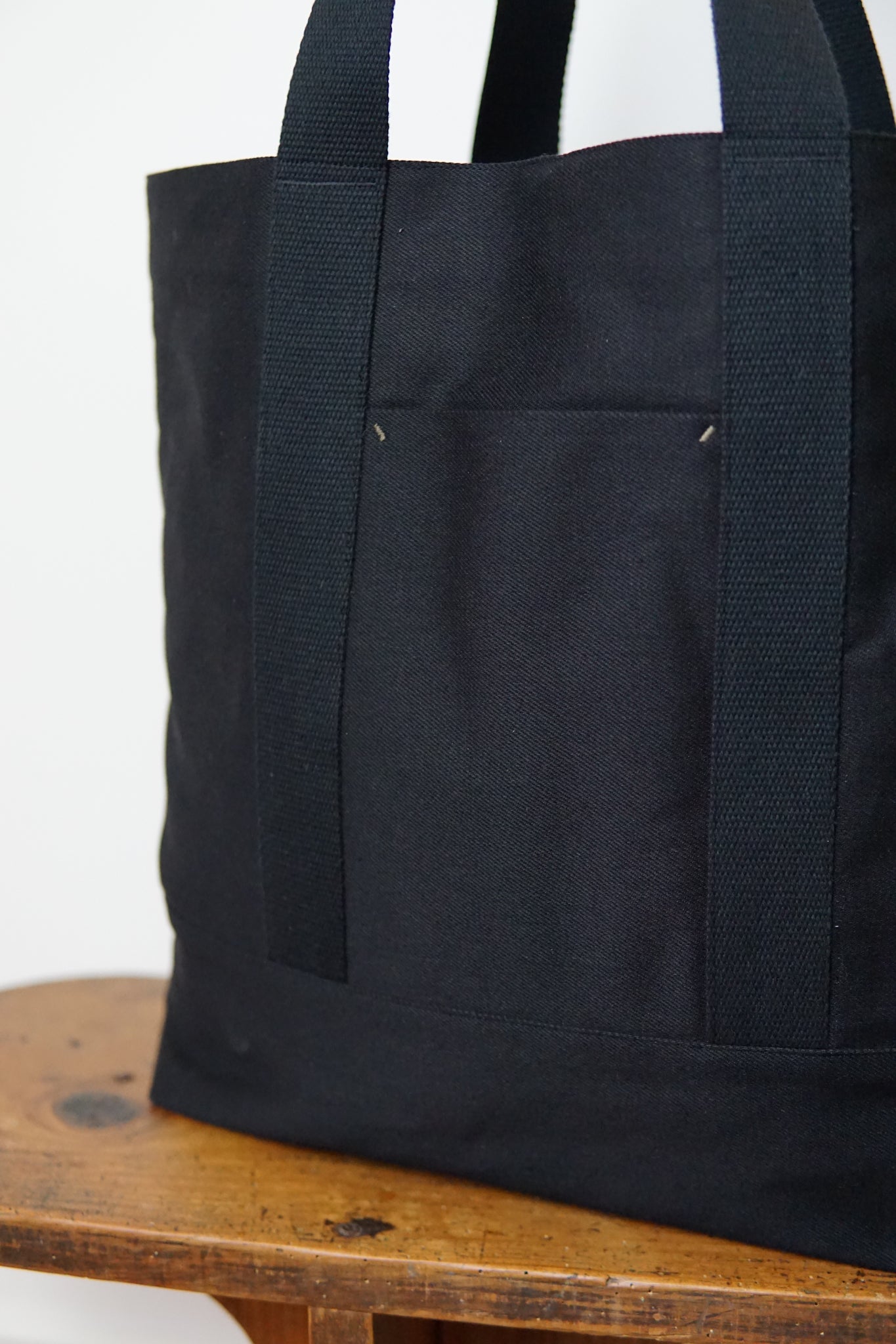 SAC CABAS EN DENIM NOIR